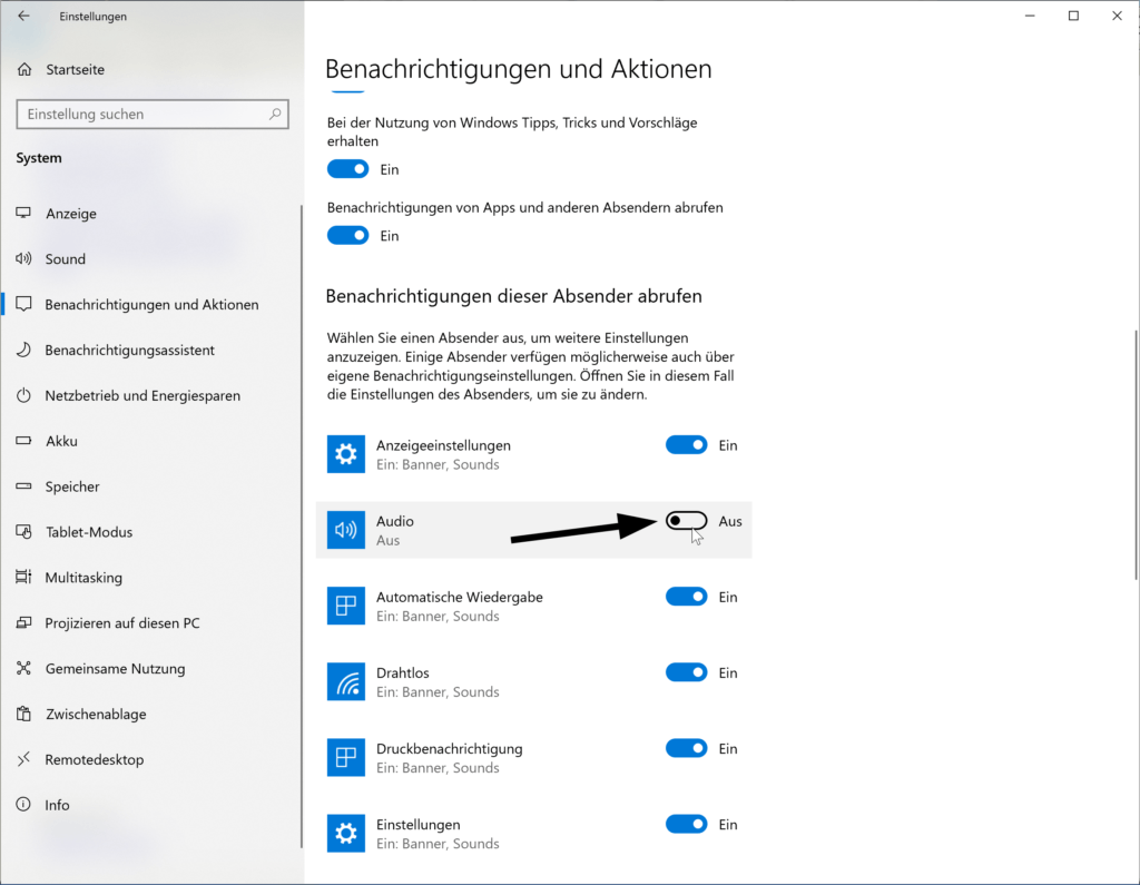 Aktivieren / Deaktivieren von Benachrichtigungen in Windows 10 - Thomas knoefel