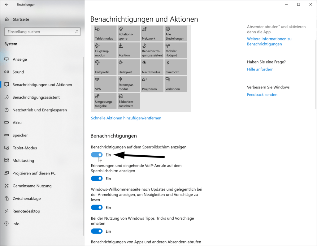 Aktivieren / Deaktivieren von Benachrichtigungen in Windows 10 - Thomas knoefel
