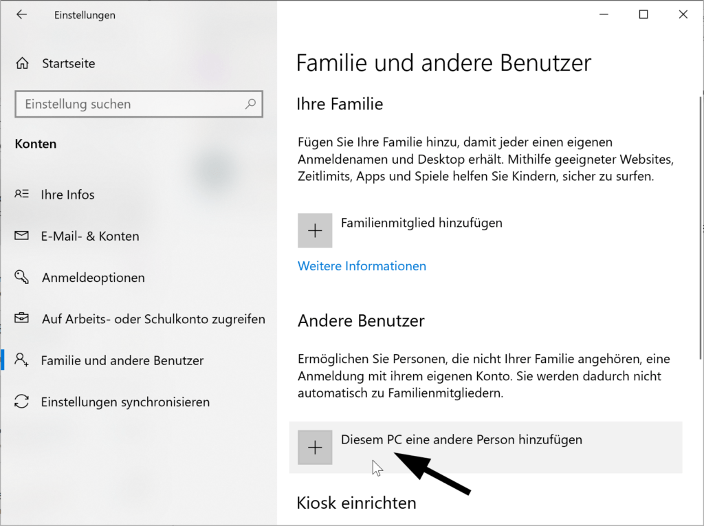 Lokales Benutzerkonto unter Windows 10 erstellen - Thomas knoefel