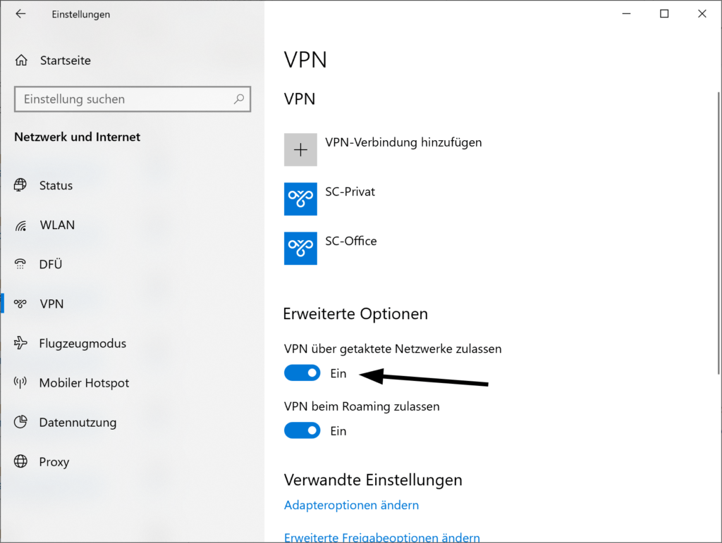 Was Bedeutet Vpn über Getaktete Netzwerke Zulassen