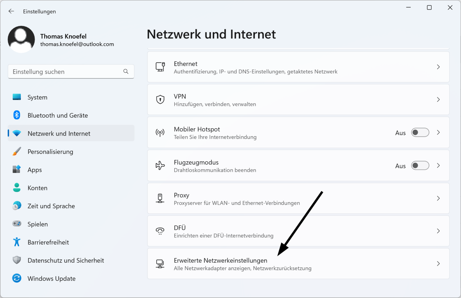 Netzwerk in Windows 11 zurücksetzen Thomas knoefel