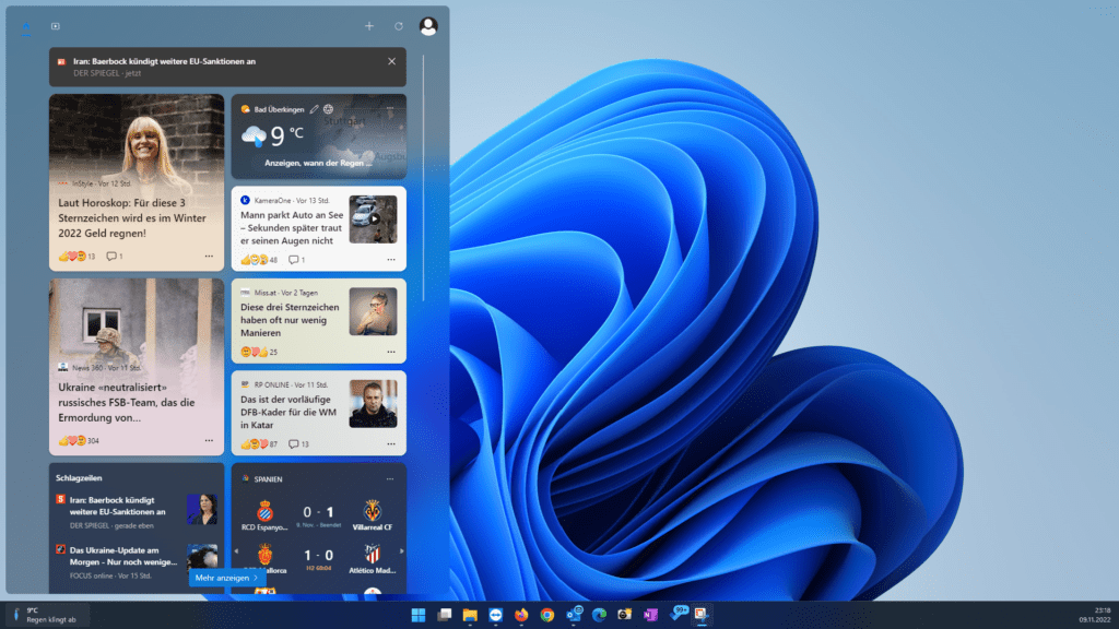 Widget unter Windows 11